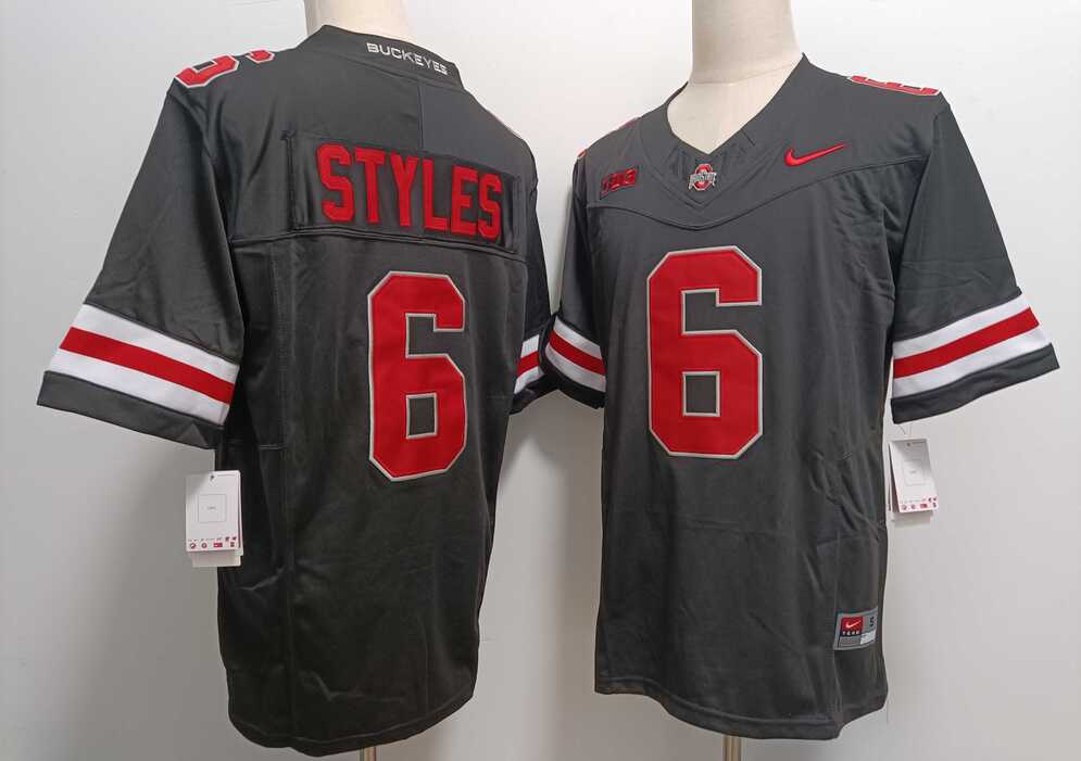 Men%27s Ohio State Buckeyes #6 Sonny Styles Black FUSE College Football Jersey